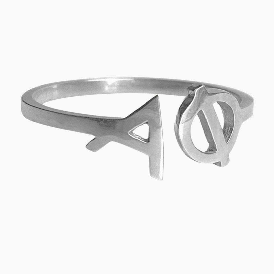 Sterling Silver Alpha Phi Ring mazi zo sorority jewelry