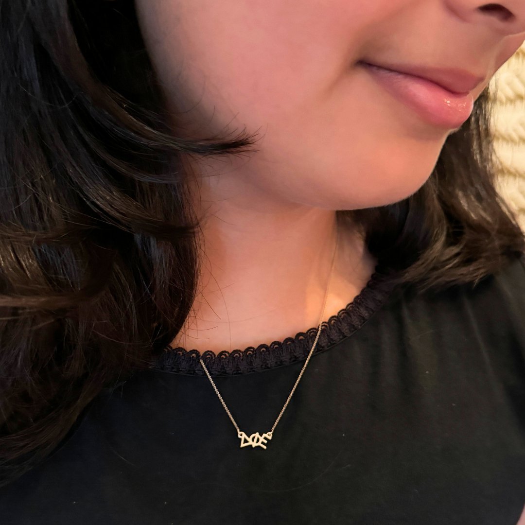 14k Gold Delta Phi Epsilon Necklace | DPhiE | mazi + zo sorority jewelry