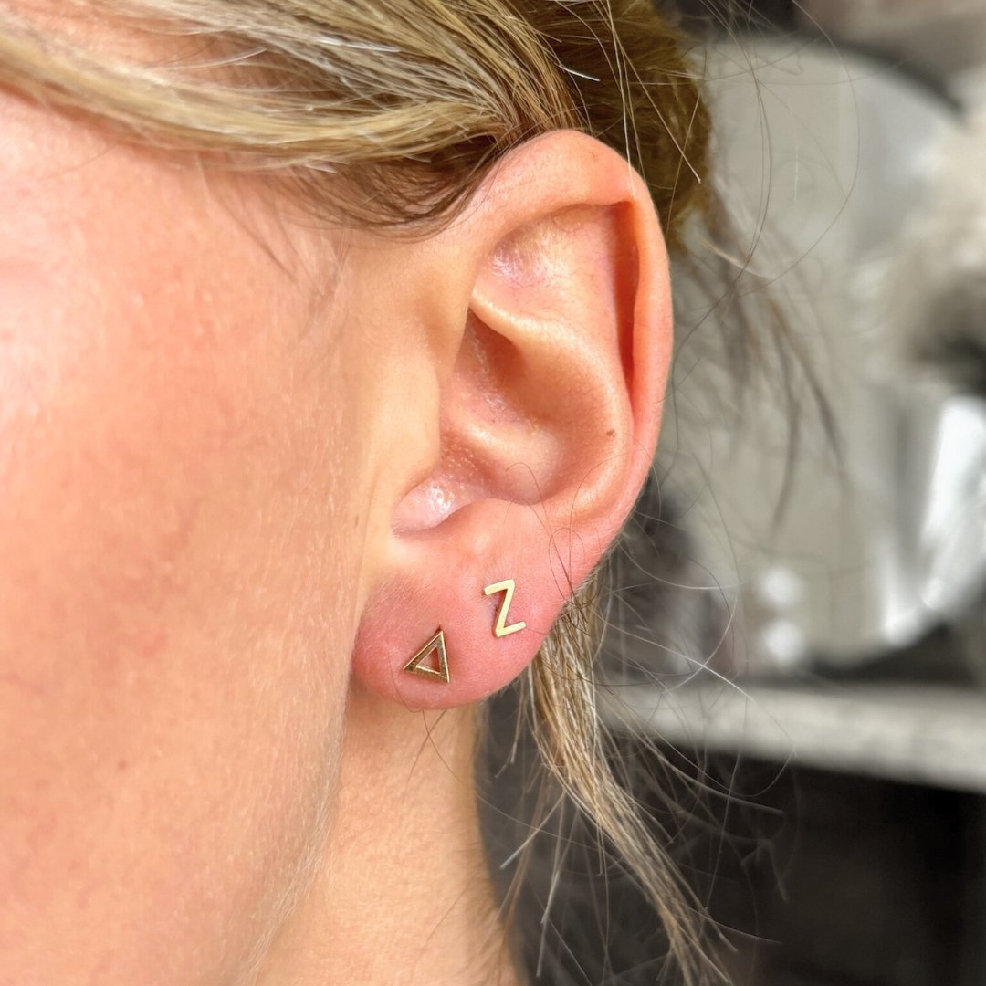 Delta Zeta Earrings | Gold | mazi + zo sorority jewelry