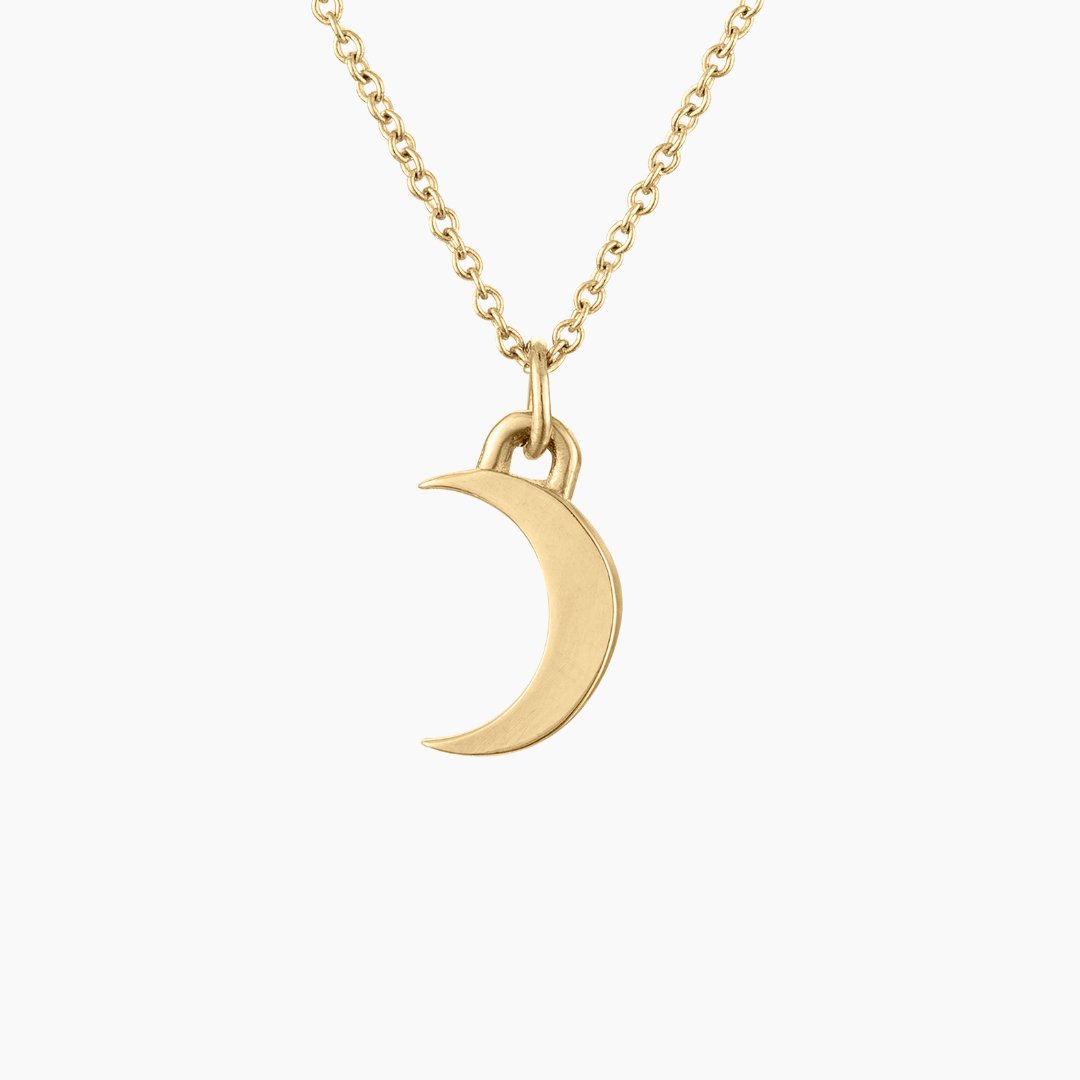 Gold Gamma Phi Beta Crescent Moon Necklace | mazi + zo sorority jewelry