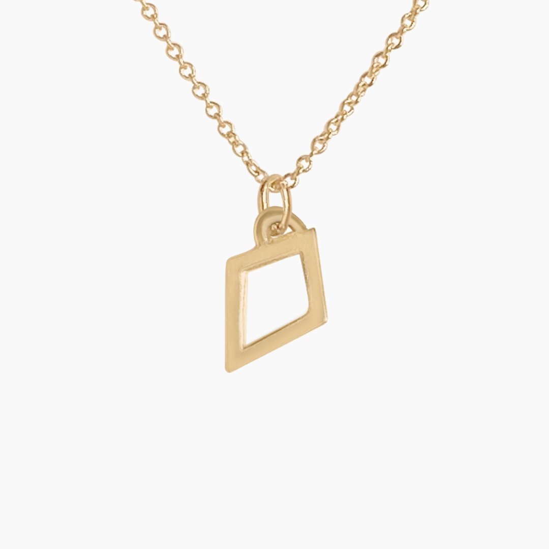 14k Gold Theta Kite Necklace | Kappa Alpha Theta | mazi + zo sorority jewelry