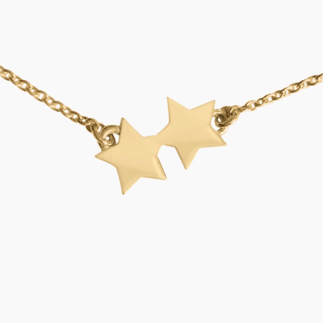 14k Gold Kappa Alpha Theta Twin Star Necklace | mazi + zo sorority jewelry