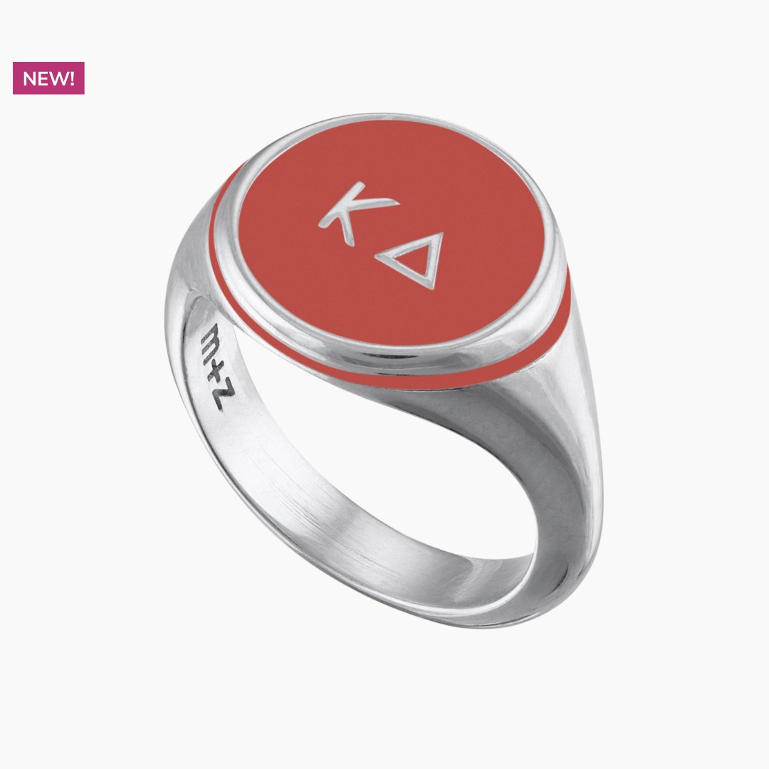 Kappa Delta Signet Ring in Clay Red | mazi + zo sorority jewelry