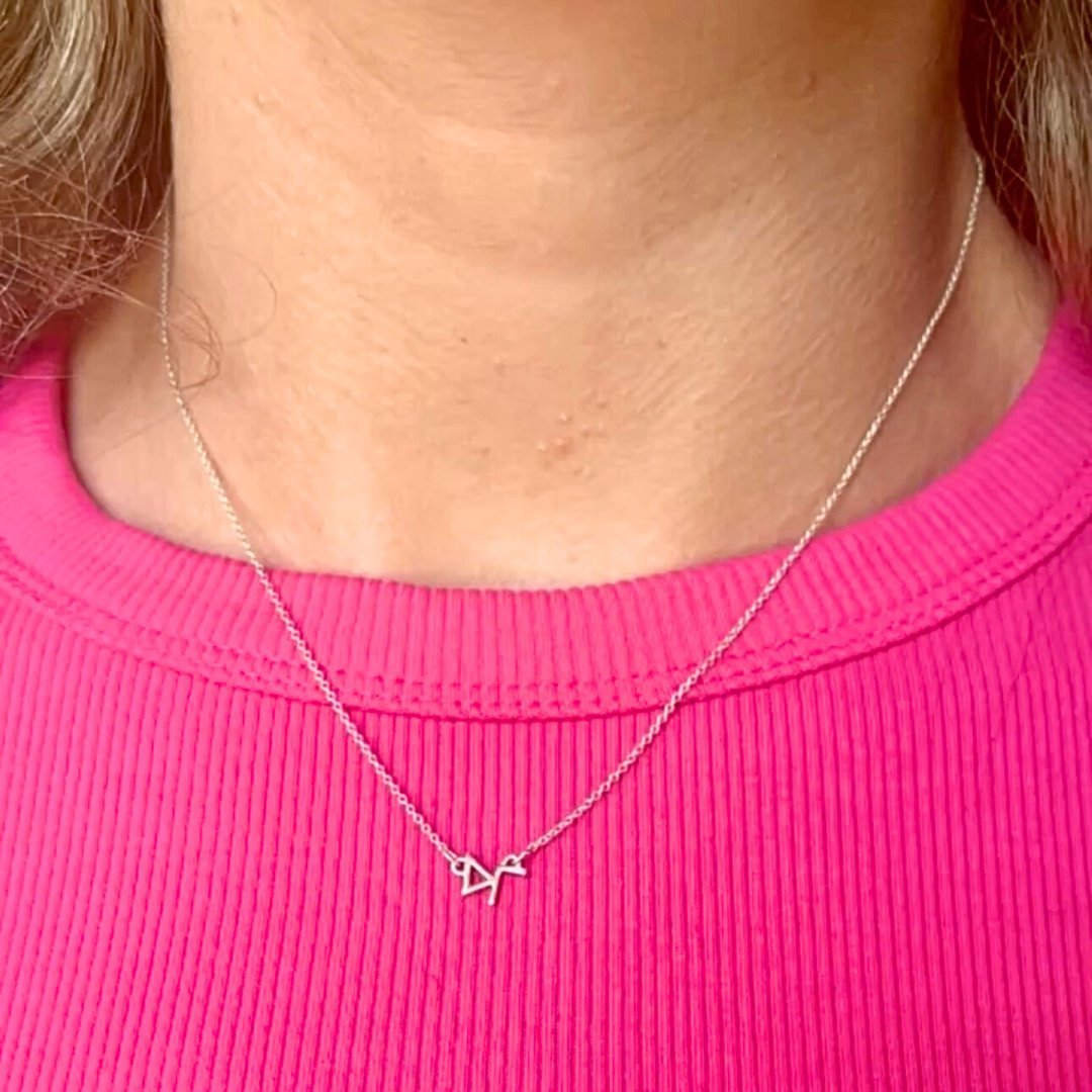Sterling Silver Delta Gamma Necklace | mazi + zo sorority jewelry