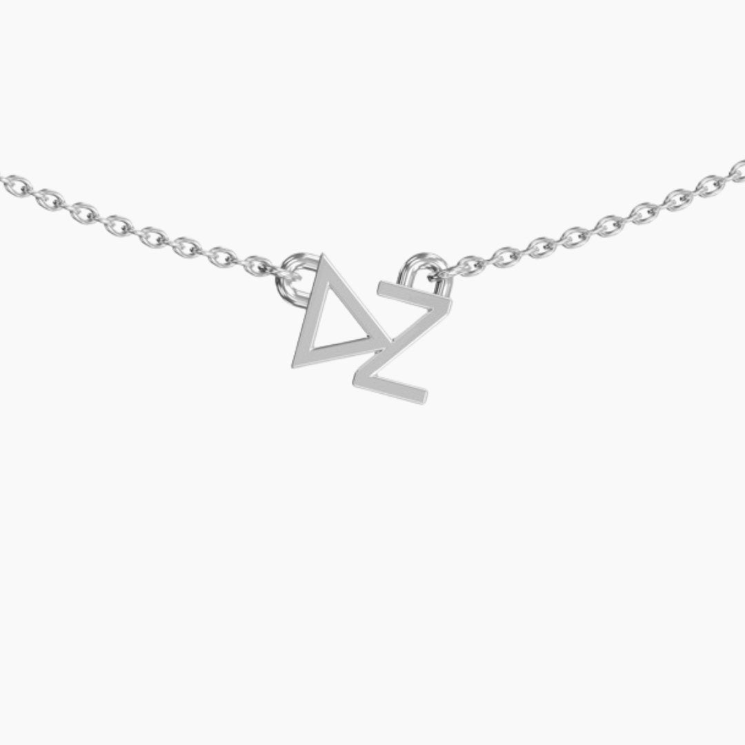 Sterling silver delta zeta necklace | mazi + zo sorority jewelry