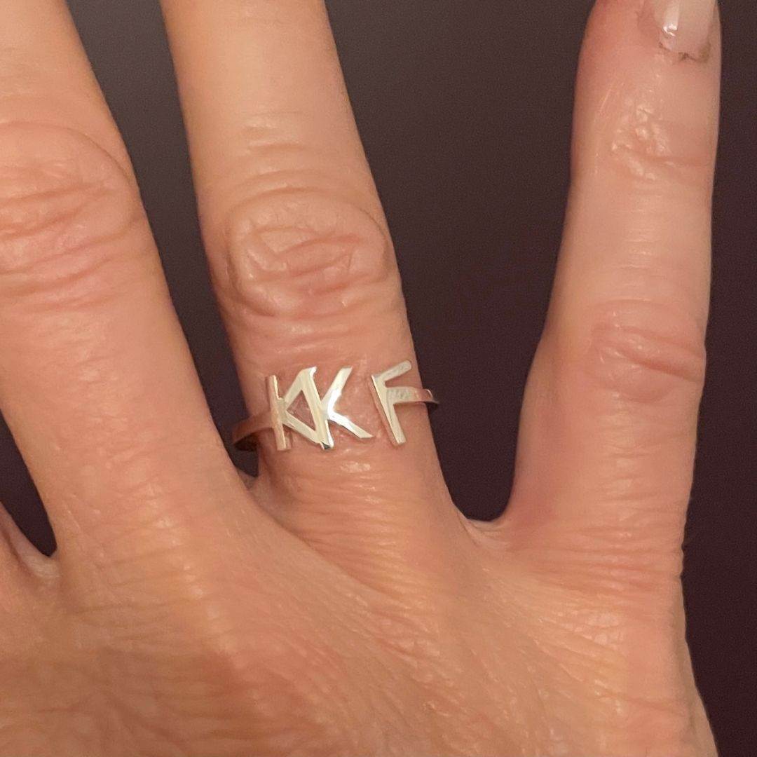 Sterling Silver Kappa Kappa Gamma Ring | mazi + zo sorority jewelry