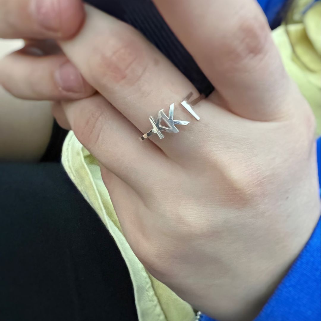 Sterling Silver Kappa Kappa Gamma Ring | mazi + zo sorority jewelry