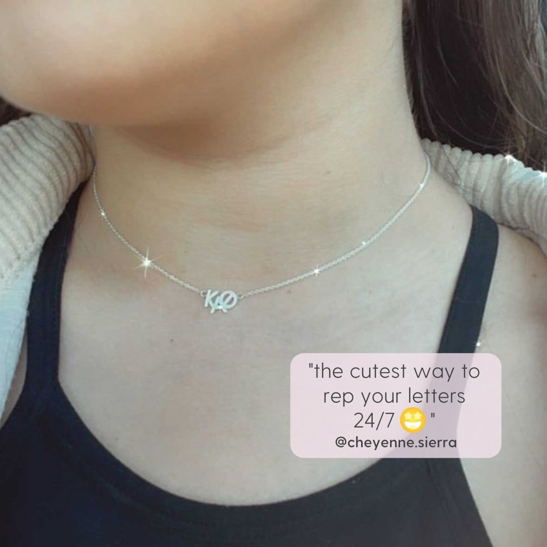 Silver Kappa Alpha Theta necklace | mazi + zo sorority jewelry