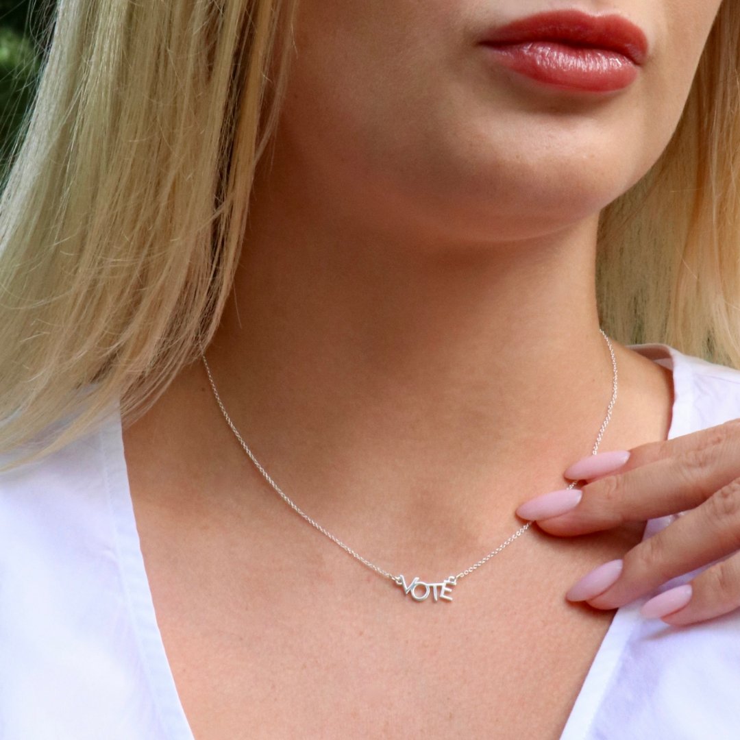 Silver Vote Necklace | mazi + zo