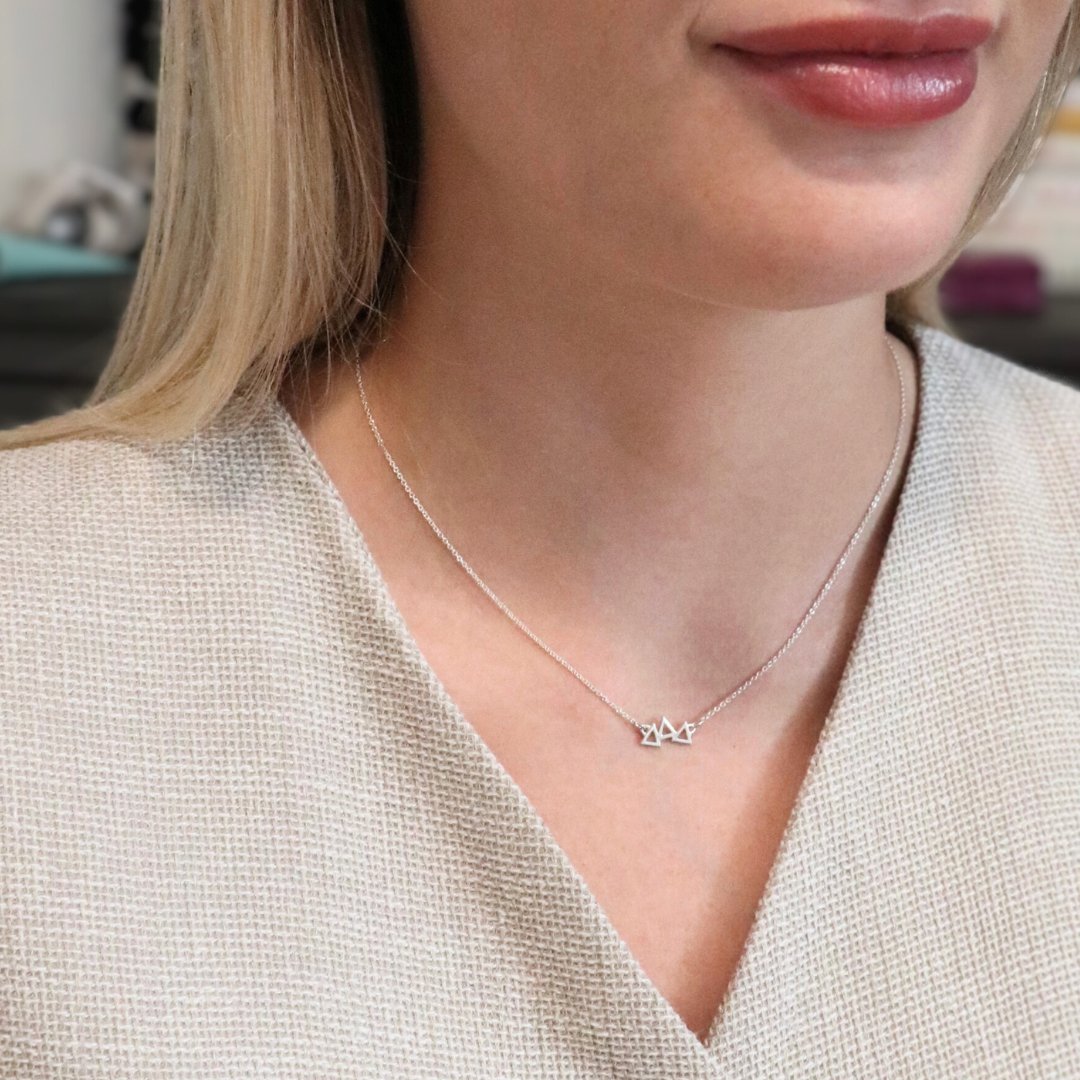 Silver TriDelta Necklace | mazi + zo sorority jewelry